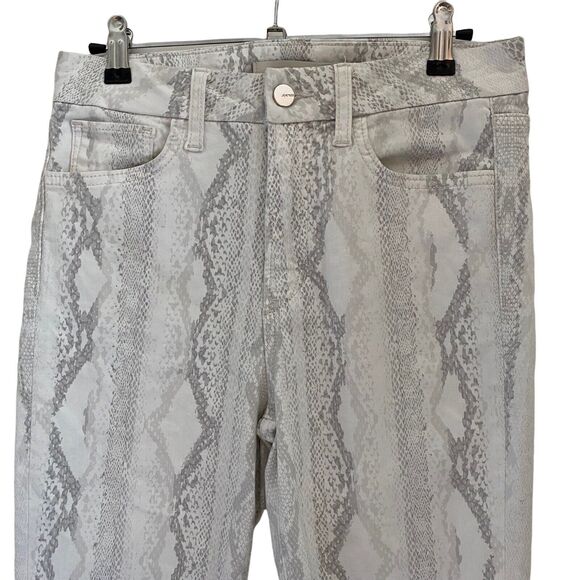Joe's Jeans 27 Hi Rise Honey Curvy Skinny Jean Python Snake White - Picture 4 of 8